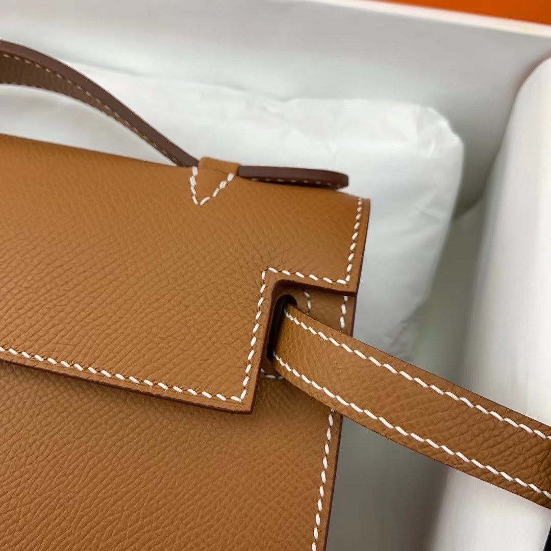 에르메스 미니 켈리백22 골드브라운 금장